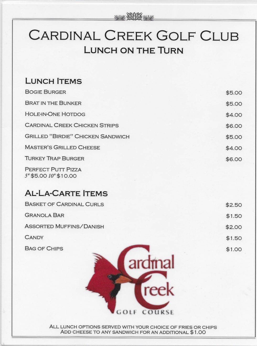 Bar Grill Cardinal Creek Golf Club Bar Grill Cardinal Creek Golf Club